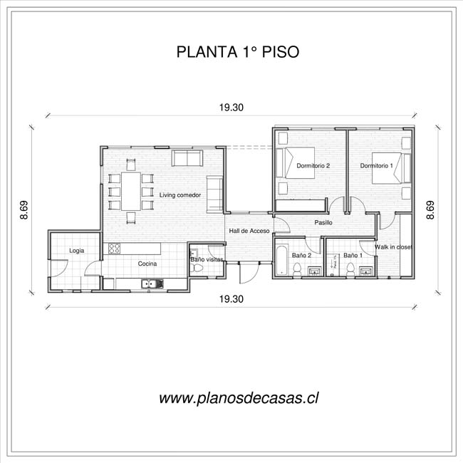 Plano de Plano Casa Zenia